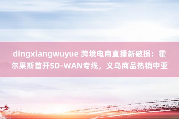 dingxiangwuyue 跨境电商直播新破损：霍尔果斯首开SD-WAN专线，义乌商品热销中亚